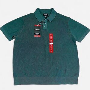 DKNY Men's Green Polo Shirt size XL